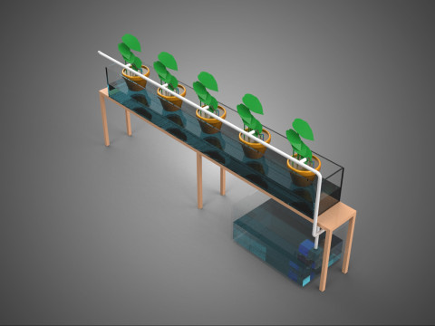 HYDROPONIC GROWTH PLANT FARMING DRIP IRRIGATION SYSTEM GARDENING 3D Model