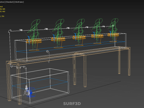 HYDROPONIC GROWTH PLANT FARMING DRIP IRRIGATION SYSTEM GARDENING 3D Model