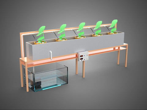 IOT HYDROPONIC PLANT AUTO CONTROL WATER DRIP IRRIGATION SYSTEM 3Dモデル