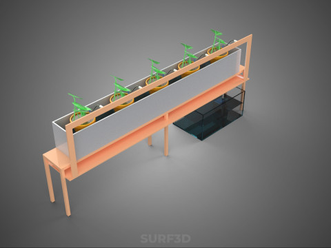 IOT HYDROPONIC PLANT AUTO CONTROL WATER DRIP IRRIGATION SYSTEM 3D Модель