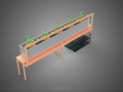 IOT HYDROPONIC PLANT AUTO CONTROL WATER DRIP IRRIGATION SYSTEM 3D Model