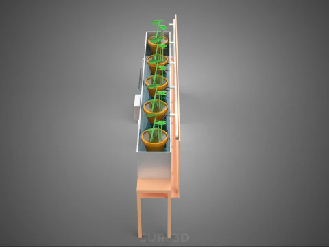 IOT HYDROPONIC PLANT AUTO CONTROL WATER DRIP IRRIGATION SYSTEM 3D Model
