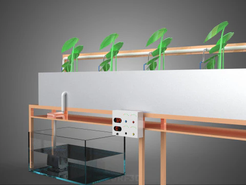 IOT HYDROPONIC PLANT AUTO CONTROL WATER DRIP IRRIGATION SYSTEM 3D Model