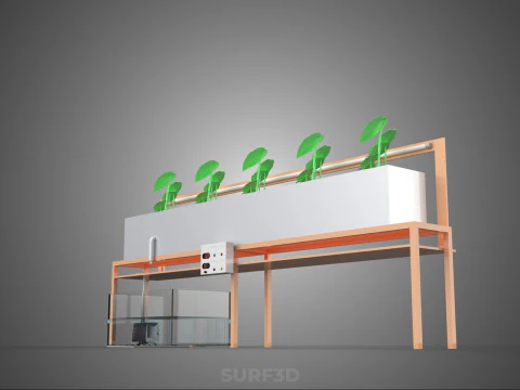IOT HYDROPONIC PLANT AUTO CONTROL WATER DRIP IRRIGATION SYSTEM 3D Model