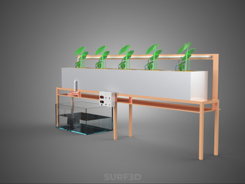 IOT HYDROPONIC PLANT AUTO CONTROL WATER DRIP IRRIGATION SYSTEM 3D Модель