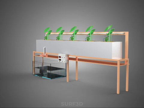 IOT HYDROPONIC PLANT AUTO CONTROL WATER DRIP IRRIGATION SYSTEM 3D Model