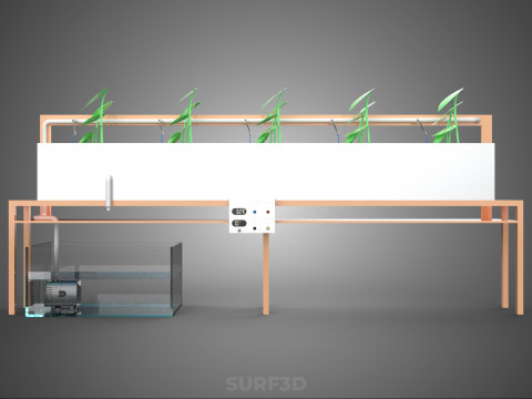 IOT HYDROPONIC PLANT AUTO CONTROL WATER DRIP IRRIGATION SYSTEM 3D Модель