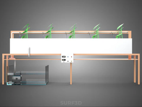 IOT HYDROPONIC PLANT AUTO CONTROL WATER DRIP IRRIGATION SYSTEM 3D Model