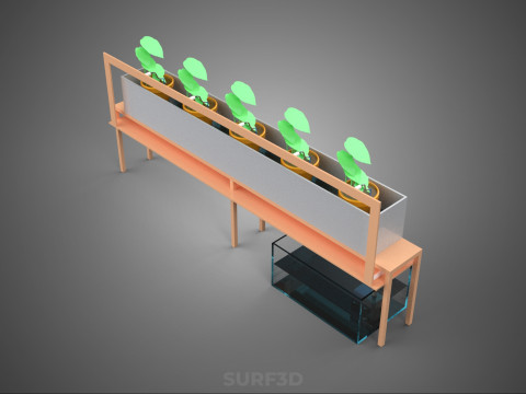 IOT HYDROPONIC PLANT AUTO CONTROL WATER DRIP IRRIGATION SYSTEM 3D Модель