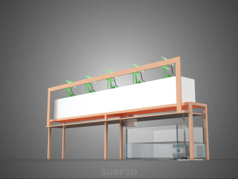 IOT HYDROPONIC PLANT AUTO CONTROL WATER DRIP IRRIGATION SYSTEM 3D Model