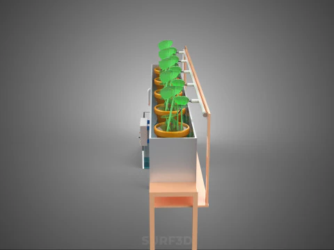 IOT HYDROPONIC PLANT AUTO CONTROL WATER DRIP IRRIGATION SYSTEM 3D Model