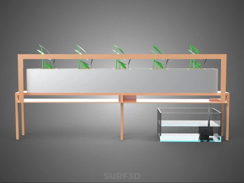 IOT HYDROPONIC PLANT AUTO CONTROL WATER DRIP IRRIGATION SYSTEM 3D Model
