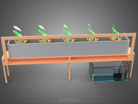 IOT HYDROPONIC PLANT AUTO CONTROL WATER DRIP IRRIGATION SYSTEM 3D Model