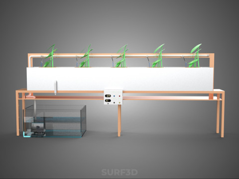 IOT HYDROPONIC PLANT AUTO CONTROL WATER DRIP IRRIGATION SYSTEM 3D Модель