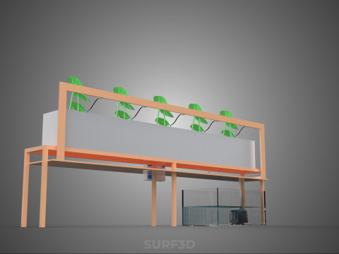 IOT HYDROPONIC PLANT AUTO CONTROL WATER DRIP IRRIGATION SYSTEM 3D Модель