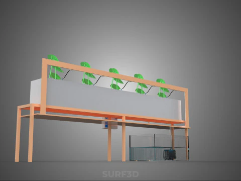 IOT HYDROPONIC PLANT AUTO CONTROL WATER DRIP IRRIGATION SYSTEM 3D Model