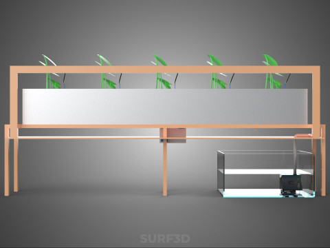 IOT HYDROPONIC PLANT AUTO CONTROL WATER DRIP IRRIGATION SYSTEM 3D Модель