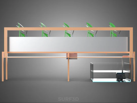 IOT HYDROPONIC PLANT AUTO CONTROL WATER DRIP IRRIGATION SYSTEM 3D Model