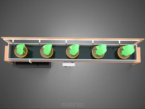 IOT HYDROPONIC PLANT AUTO CONTROL WATER DRIP IRRIGATION SYSTEM 3D Model