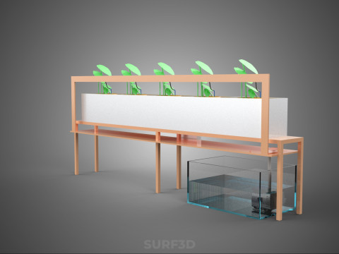 IOT HYDROPONIC PLANT AUTO CONTROL WATER DRIP IRRIGATION SYSTEM 3D Модель