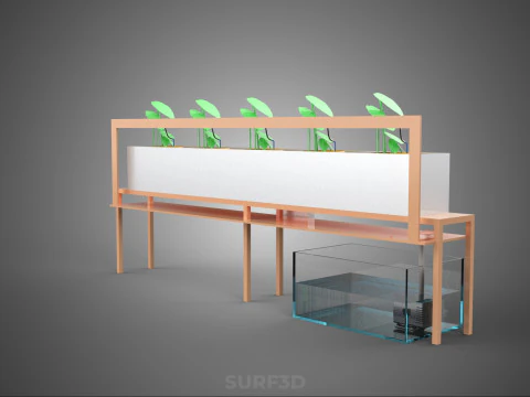 IOT HYDROPONIC PLANT AUTO CONTROL WATER DRIP IRRIGATION SYSTEM 3D Model