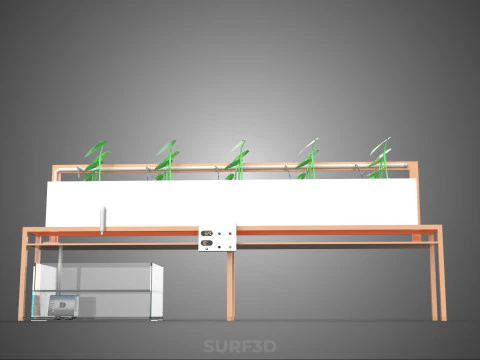 IOT HYDROPONIC PLANT AUTO CONTROL WATER DRIP IRRIGATION SYSTEM 3D Model