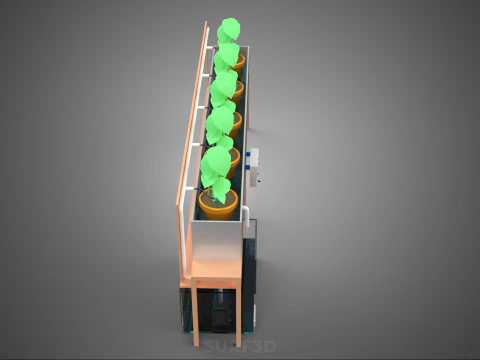 IOT HYDROPONIC PLANT AUTO CONTROL WATER DRIP IRRIGATION SYSTEM 3D Model
