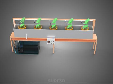 IOT HYDROPONIC PLANT AUTO CONTROL WATER DRIP IRRIGATION SYSTEM 3D Модель