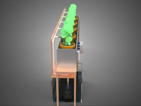 IOT HYDROPONIC PLANT AUTO CONTROL WATER DRIP IRRIGATION SYSTEM 3D Model