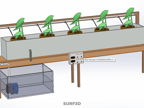 IOT HYDROPONIC PLANT AUTO CONTROL WATER DRIP IRRIGATION SYSTEM 3D Модель