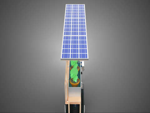SOLAR PANEL PV IOT WATER DRIP IRRIGATION SYSTEM HYDROPONIC PLANT Model 3D
