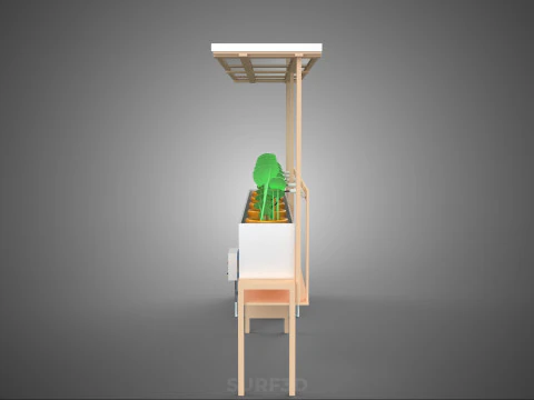 SOLAR PANEL PV IOT WATER DRIP IRRIGATION SYSTEM HYDROPONIC PLANT 3D Model