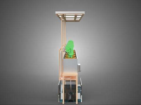 SOLAR PANEL PV IOT WATER DRIP IRRIGATION SYSTEM HYDROPONIC PLANT Model 3D
