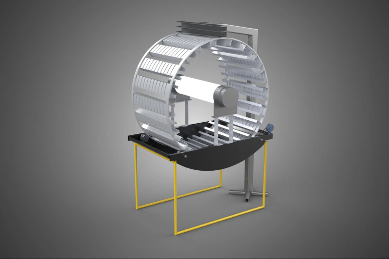 РОТОРНАЯ ГИДРОПОНИЧЕСКАЯ ЦИЛИНДРОВАЯ СИСТЕМА ДЛЯ ВЫРАЩИВАНИЯ САДОВЫХ РАСТЕНИЙ 3D Модель .c4d .max .obj .3ds .fbx .stl .blend 