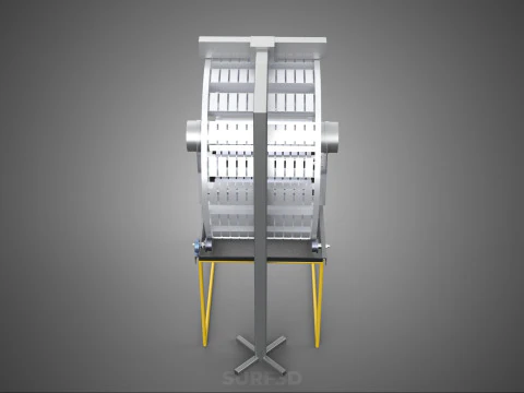 РОТОРНАЯ ГИДРОПОНИЧЕСКАЯ ЦИЛИНДРОВАЯ СИСТЕМА ДЛЯ ВЫРАЩИВАНИЯ САДОВЫХ РАСТЕНИЙ 3D Модель