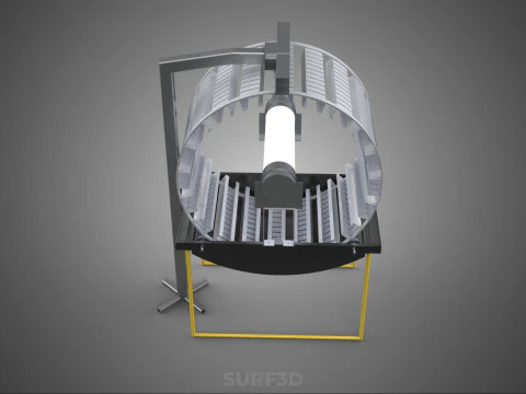 РОТОРНАЯ ГИДРОПОНИЧЕСКАЯ ЦИЛИНДРОВАЯ СИСТЕМА ДЛЯ ВЫРАЩИВАНИЯ САДОВЫХ РАСТЕНИЙ 3D Модель