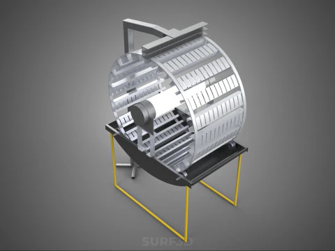 РОТОРНАЯ ГИДРОПОНИЧЕСКАЯ ЦИЛИНДРОВАЯ СИСТЕМА ДЛЯ ВЫРАЩИВАНИЯ САДОВЫХ РАСТЕНИЙ 3D Модель