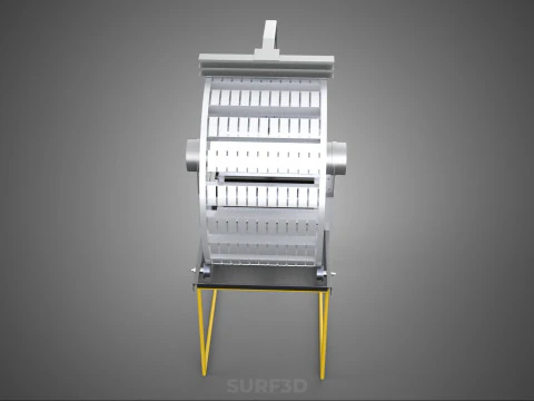 РОТОРНАЯ ГИДРОПОНИЧЕСКАЯ ЦИЛИНДРОВАЯ СИСТЕМА ДЛЯ ВЫРАЩИВАНИЯ САДОВЫХ РАСТЕНИЙ 3D Модель