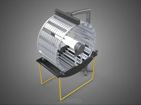 РОТОРНАЯ ГИДРОПОНИЧЕСКАЯ ЦИЛИНДРОВАЯ СИСТЕМА ДЛЯ ВЫРАЩИВАНИЯ САДОВЫХ РАСТЕНИЙ 3D Модель