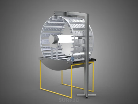 РОТОРНАЯ ГИДРОПОНИЧЕСКАЯ ЦИЛИНДРОВАЯ СИСТЕМА ДЛЯ ВЫРАЩИВАНИЯ САДОВЫХ РАСТЕНИЙ 3D Модель
