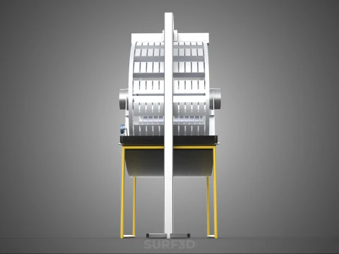 РОТОРНАЯ ГИДРОПОНИЧЕСКАЯ ЦИЛИНДРОВАЯ СИСТЕМА ДЛЯ ВЫРАЩИВАНИЯ САДОВЫХ РАСТЕНИЙ 3D Модель