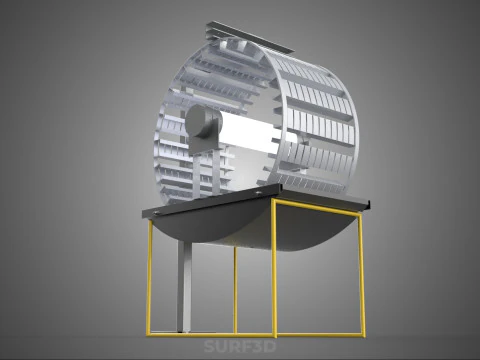 РОТОРНАЯ ГИДРОПОНИЧЕСКАЯ ЦИЛИНДРОВАЯ СИСТЕМА ДЛЯ ВЫРАЩИВАНИЯ САДОВЫХ РАСТЕНИЙ 3D Модель