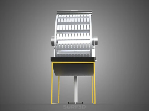 РОТОРНАЯ ГИДРОПОНИЧЕСКАЯ ЦИЛИНДРОВАЯ СИСТЕМА ДЛЯ ВЫРАЩИВАНИЯ САДОВЫХ РАСТЕНИЙ 3D Модель