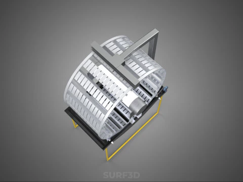 РОТОРНАЯ ГИДРОПОНИЧЕСКАЯ ЦИЛИНДРОВАЯ СИСТЕМА ДЛЯ ВЫРАЩИВАНИЯ САДОВЫХ РАСТЕНИЙ 3D Модель