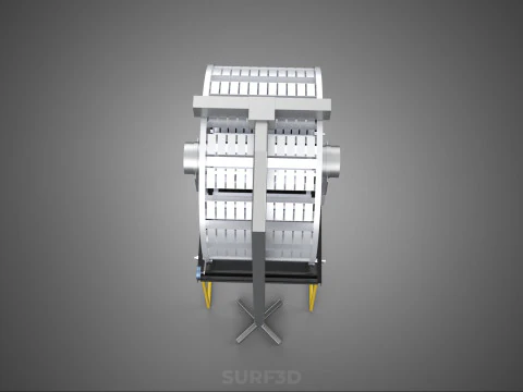 РОТОРНАЯ ГИДРОПОНИЧЕСКАЯ ЦИЛИНДРОВАЯ СИСТЕМА ДЛЯ ВЫРАЩИВАНИЯ САДОВЫХ РАСТЕНИЙ 3D Модель