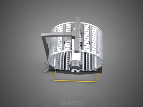 ROTARY HYDROPONIC SPIN GARDEN PLANT GROW FARM CYLINDER SYSTEM 3D मॉडल