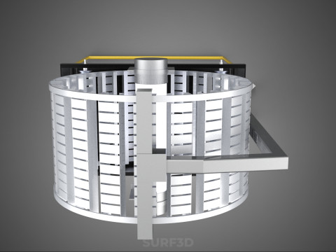 ROTARY HYDROPONIC SPIN GARDEN PLANT GROW FARM CYLINDER SYSTEM 3D मॉडल