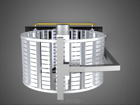 РОТОРНАЯ ГИДРОПОНИЧЕСКАЯ ЦИЛИНДРОВАЯ СИСТЕМА ДЛЯ ВЫРАЩИВАНИЯ САДОВЫХ РАСТЕНИЙ 3D Модель