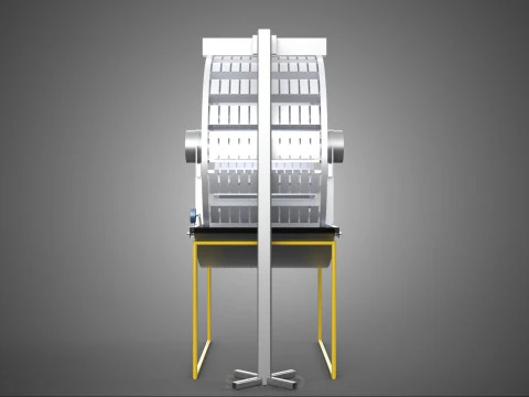 РОТОРНАЯ ГИДРОПОНИЧЕСКАЯ ЦИЛИНДРОВАЯ СИСТЕМА ДЛЯ ВЫРАЩИВАНИЯ САДОВЫХ РАСТЕНИЙ 3D Модель