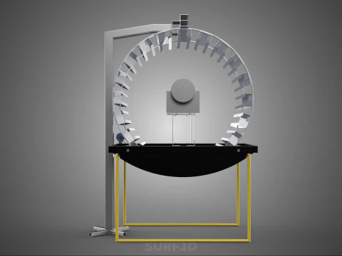 РОТОРНАЯ ГИДРОПОНИЧЕСКАЯ ЦИЛИНДРОВАЯ СИСТЕМА ДЛЯ ВЫРАЩИВАНИЯ САДОВЫХ РАСТЕНИЙ 3D Модель
